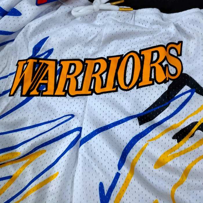 Golden State Warriors Just Don White NBA Shorts 02