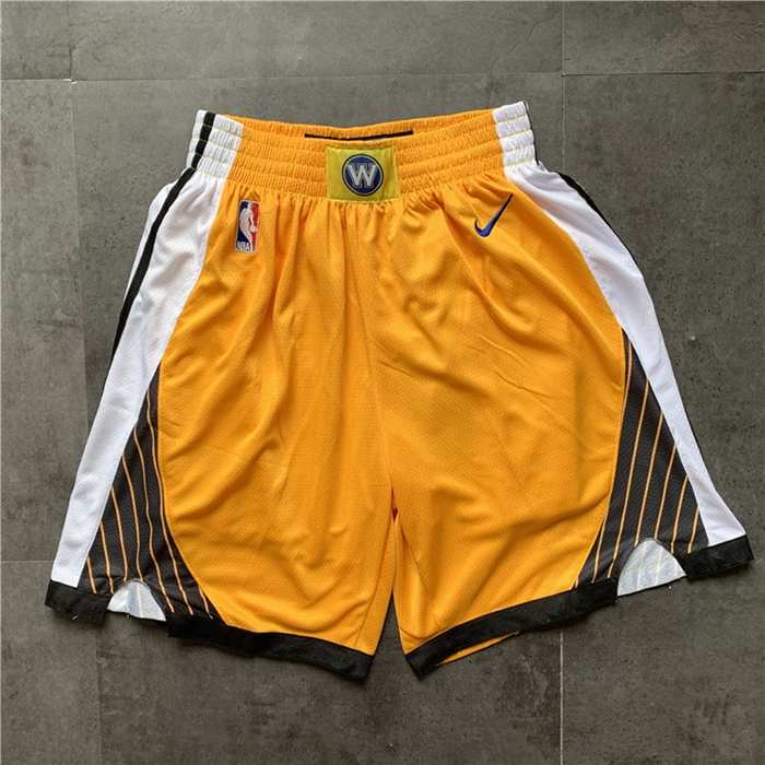 Golden State Warriors Yellow NBA Shorts