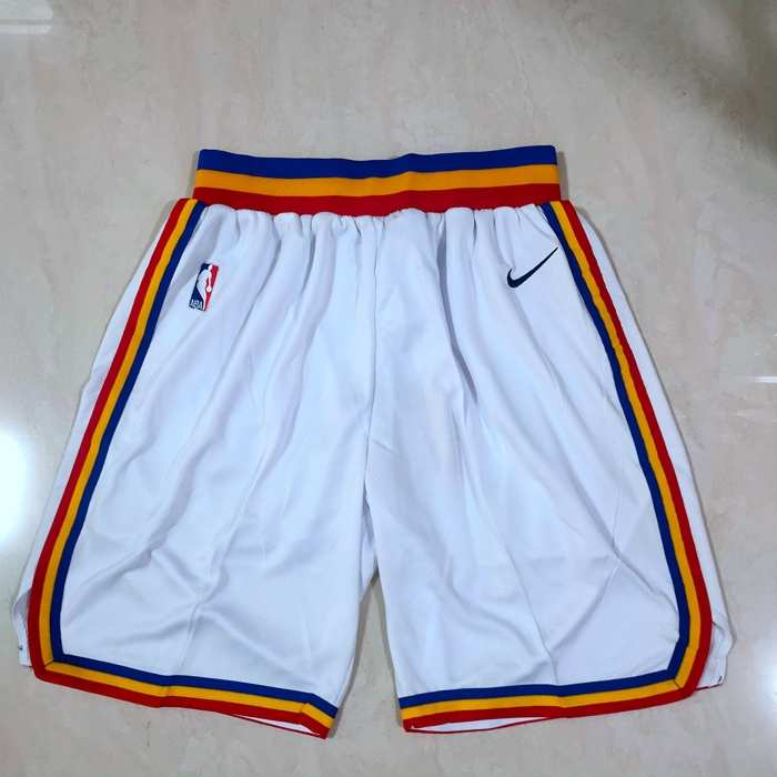 Golden State Warriors White Classics NBA Shorts