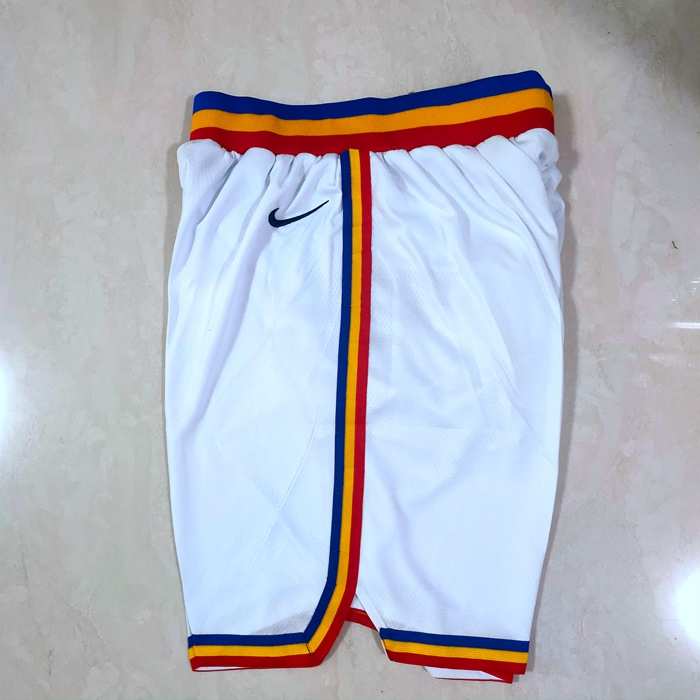 Golden State Warriors White Classics NBA Shorts