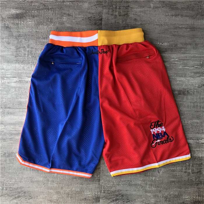 Houston Rockets New York Knicks Just Don Red Blue NBA Shorts