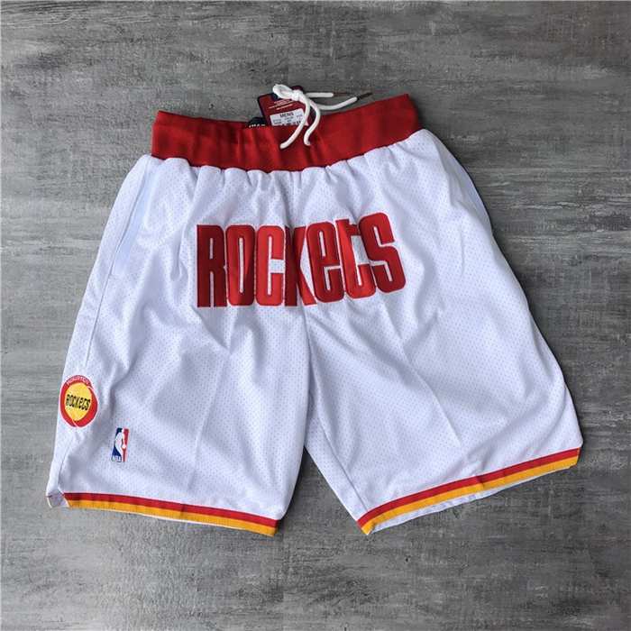 Houston Rockets Just Don White NBA Shorts