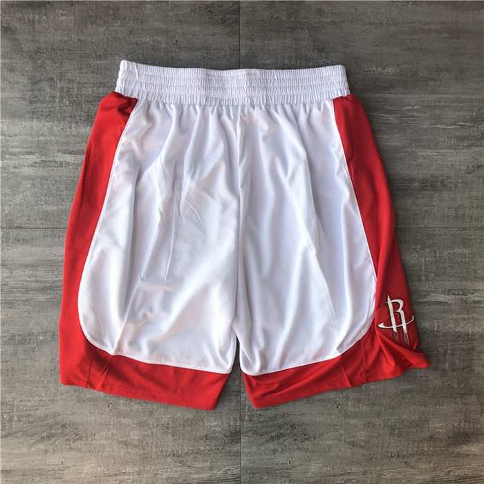 Houston Rockets White NBA Shorts 02