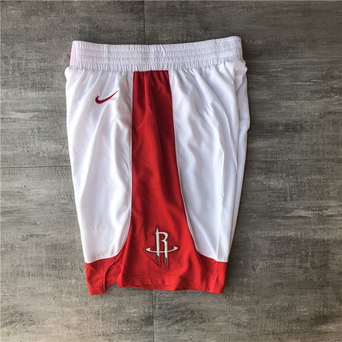 Houston Rockets White NBA Shorts 02