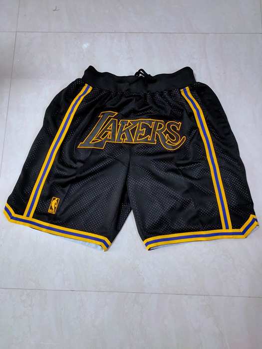 Los Angeles Lakers Just Don Black NBA Shorts 02