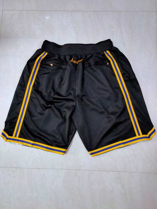 Los Angeles Lakers Just Don Black NBA Shorts 02