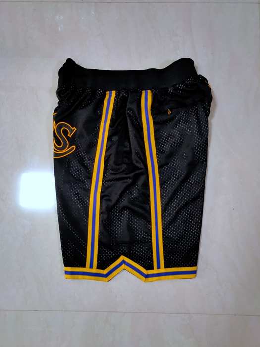 Los Angeles Lakers Just Don Black NBA Shorts 02