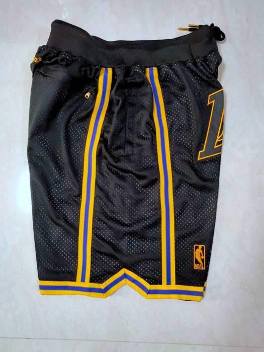 Los Angeles Lakers Just Don Black NBA Shorts 02