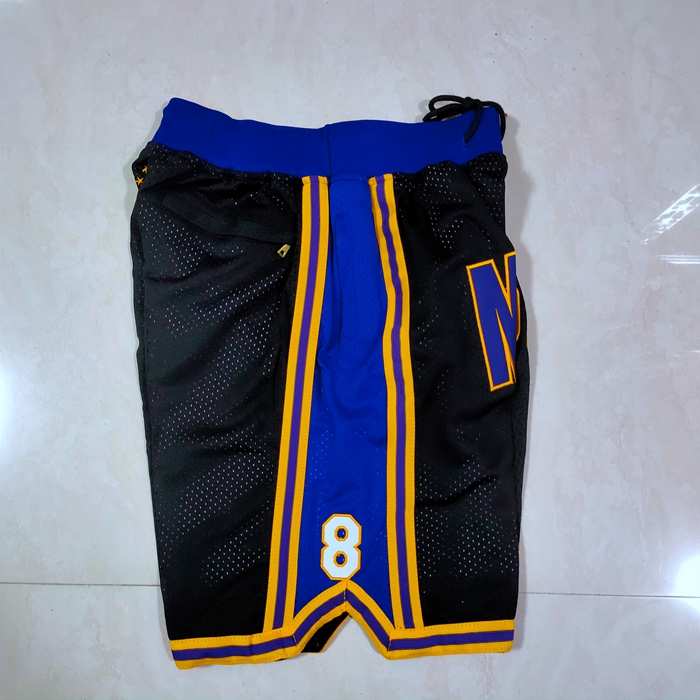 Los Angeles Lakers Just Don Black NBA Shorts 03