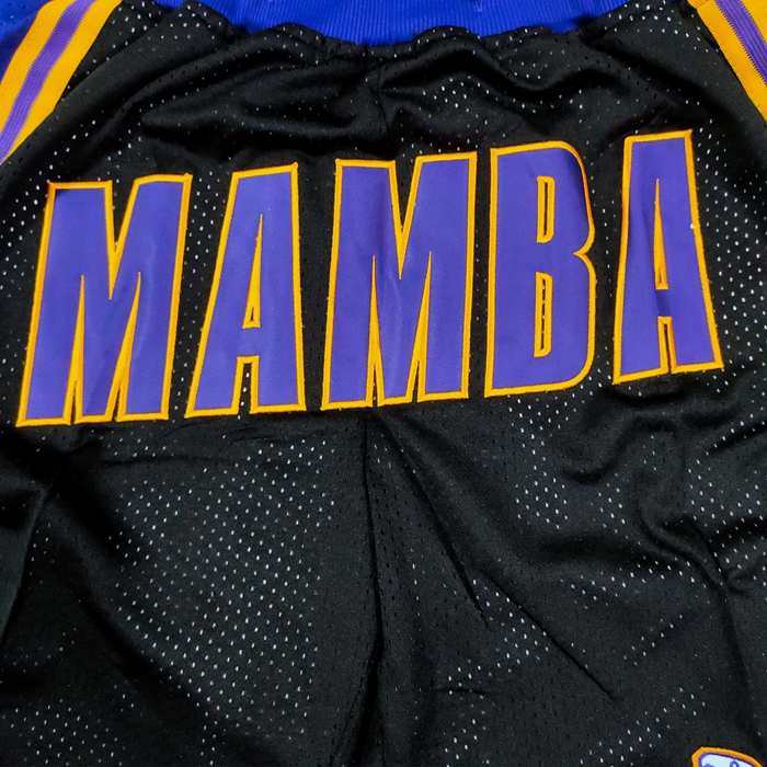 Los Angeles Lakers Just Don Black NBA Shorts 03