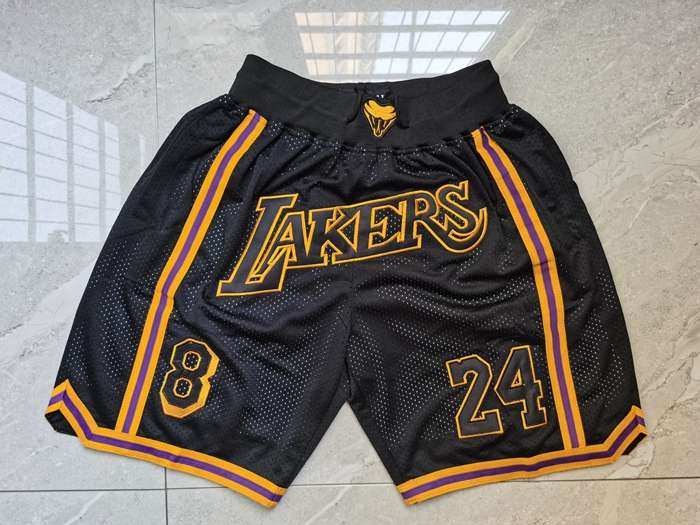 Los Angeles Lakers Just Don Black NBA Shorts 04