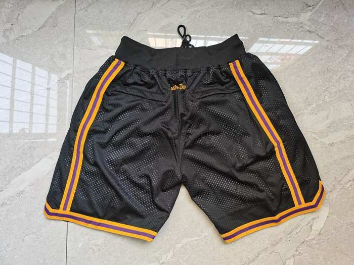 Los Angeles Lakers Just Don Black NBA Shorts 04