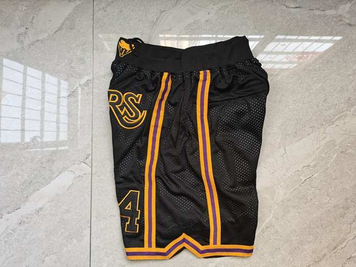 Los Angeles Lakers Just Don Black NBA Shorts 04