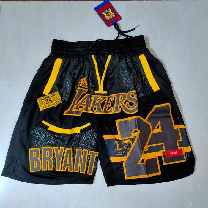 Los Angeles Lakers Just Don Black NBA Shorts 05