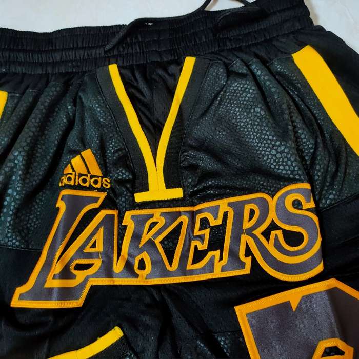 Los Angeles Lakers Just Don Black NBA Shorts 05