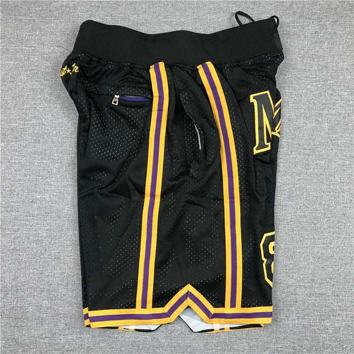 Los Angeles Lakers Just Don Black NBA Shorts 06