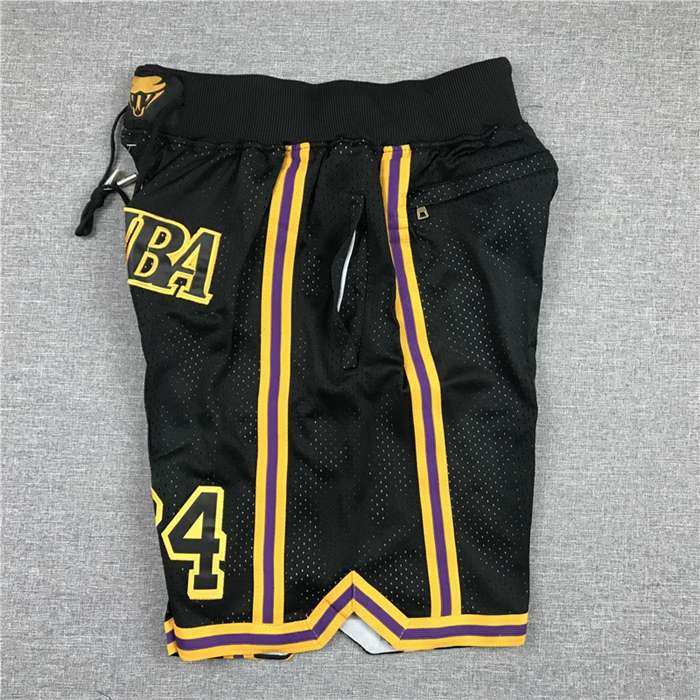 Los Angeles Lakers Just Don Black NBA Shorts 06