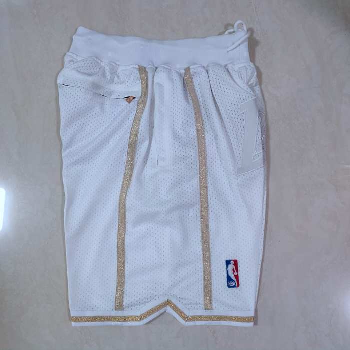 Los Angeles Lakers Just Don White MVP NBA Shorts