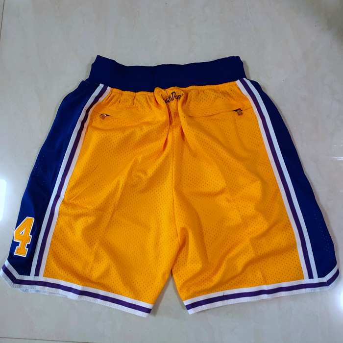 Los Angeles Lakers Just Don Yellow NBA Shorts 02