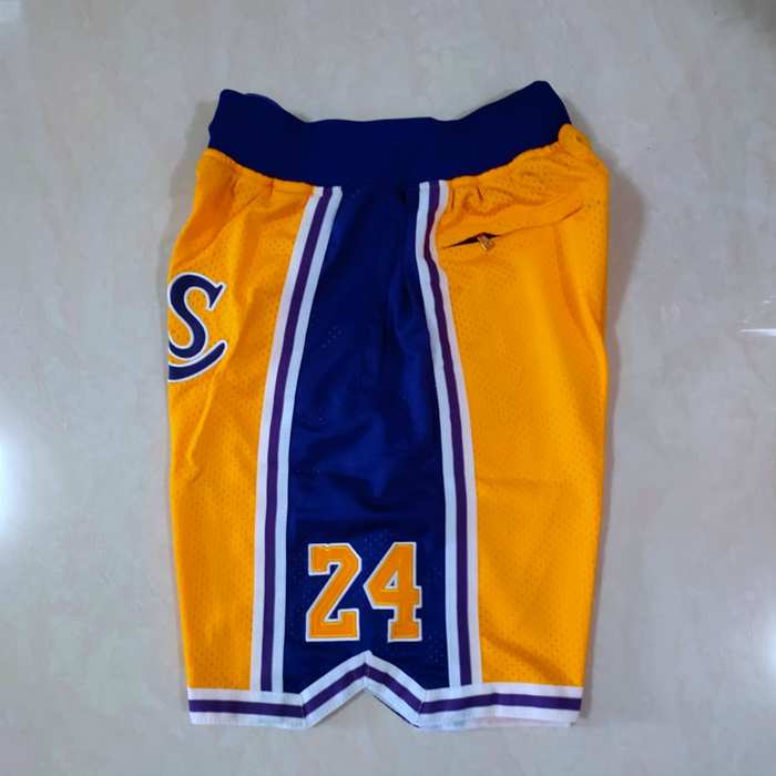 Los Angeles Lakers Just Don Yellow NBA Shorts 02