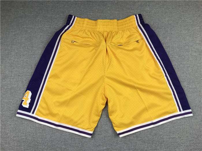 Los Angeles Lakers Just Don Yellow NBA Shorts 03