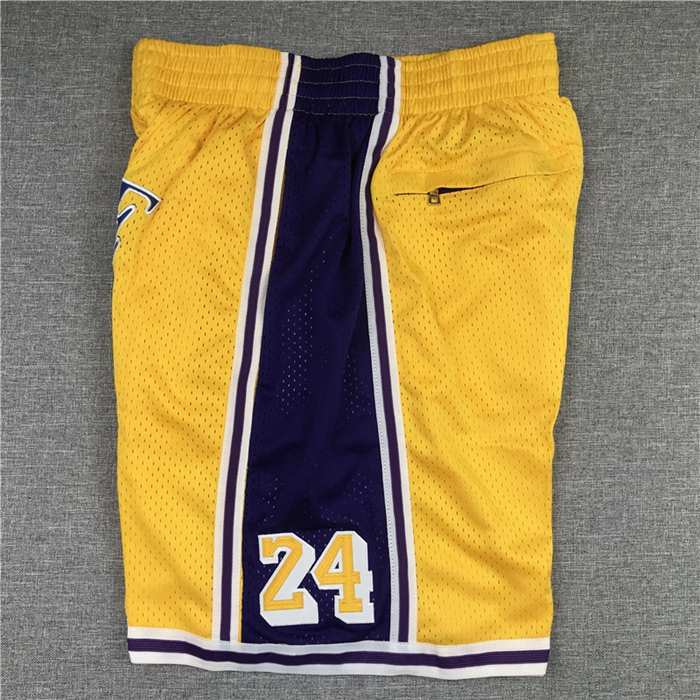 Los Angeles Lakers Just Don Yellow NBA Shorts 03
