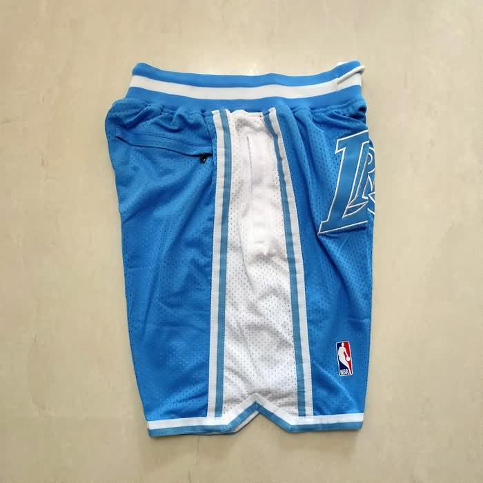 Los Angeles Lakers Just Don Blue Basketball Shorts 03