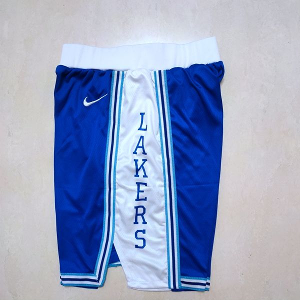 Los Angeles Lakers Blue Basketball Shorts 02