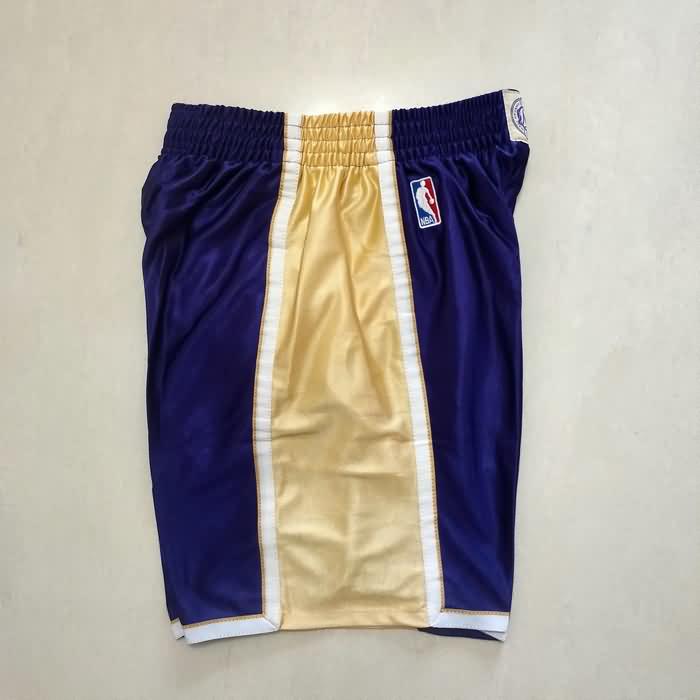 Los Angeles Lakers Purple Basketball Shorts 05