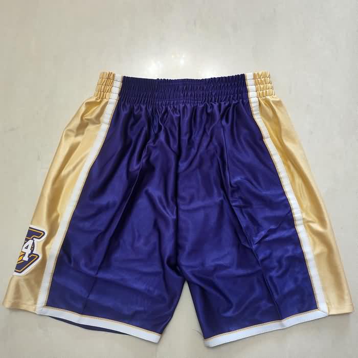 Los Angeles Lakers Purple Basketball Shorts 05