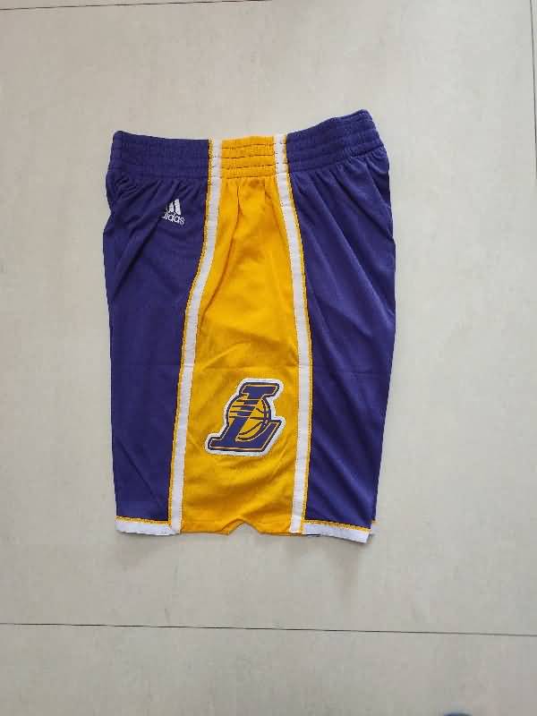 Los Angeles Lakers Purple Basketball Shorts 07