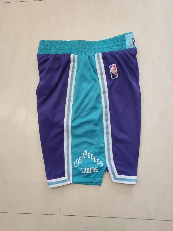 Los Angeles Lakers Purple Basketball Shorts 08