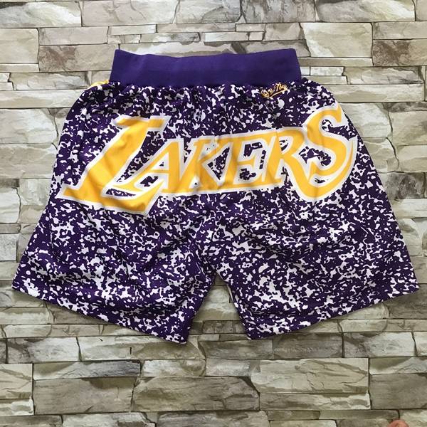Los Angeles Lakers Mitchell&Ness Purple NBA Shorts 02
