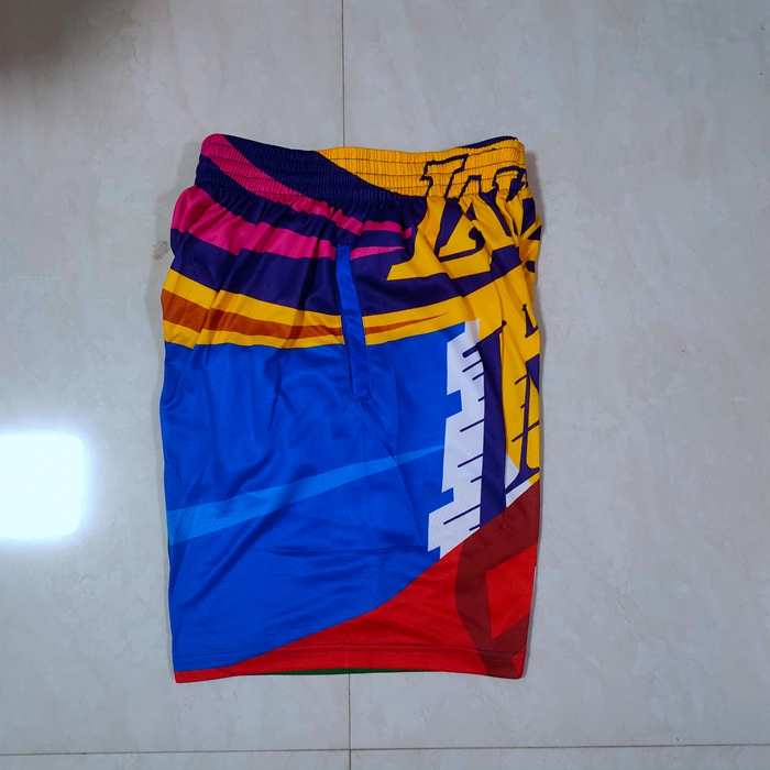 Los Angeles Lakers Mitchell&Ness Red Blue NBA Shorts