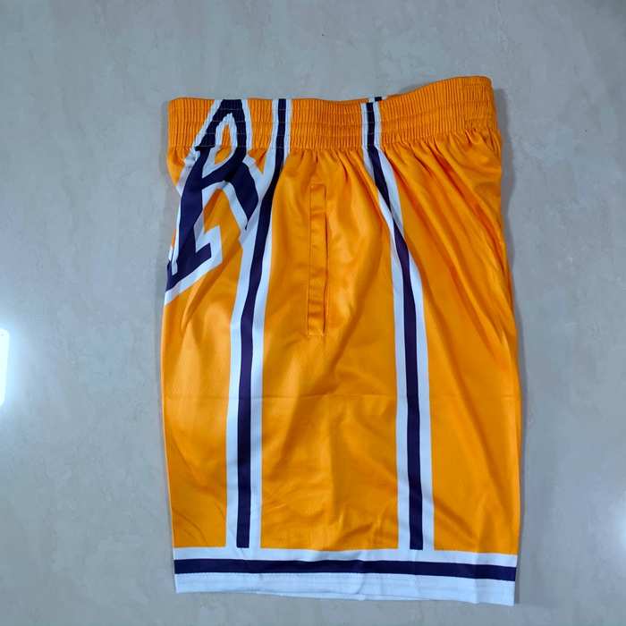 Los Angeles Lakers Mitchell&Ness Yellow NBA Shorts