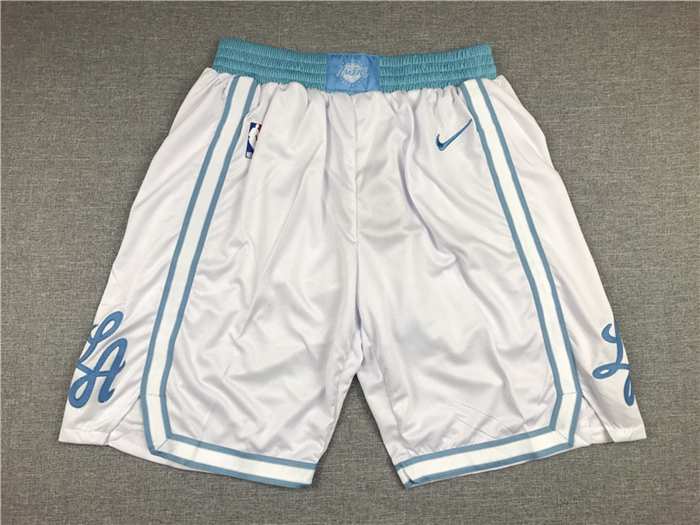 Los Angeles Lakers White City NBA Shorts