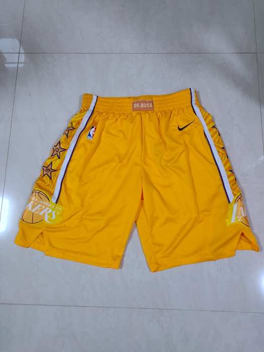 Los Angeles Lakers Yellow City NBA Shorts