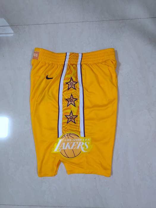 Los Angeles Lakers Yellow City NBA Shorts
