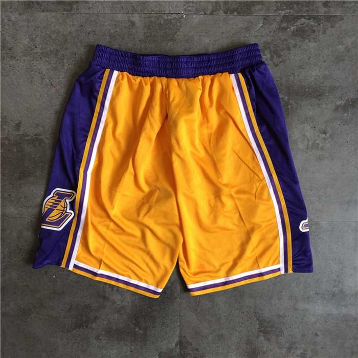 Los Angeles Lakers Yellow NBA Shorts