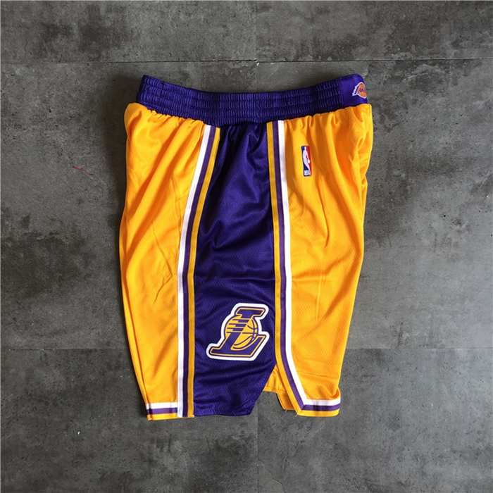 Los Angeles Lakers Yellow NBA Shorts