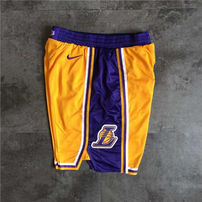 Los Angeles Lakers Yellow NBA Shorts