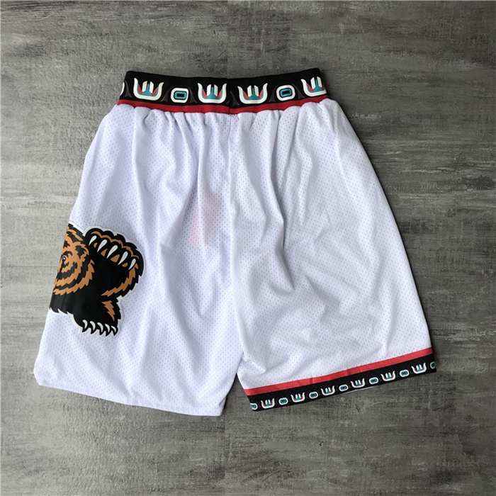 Memphis Grizzlies White Classics NBA Shorts