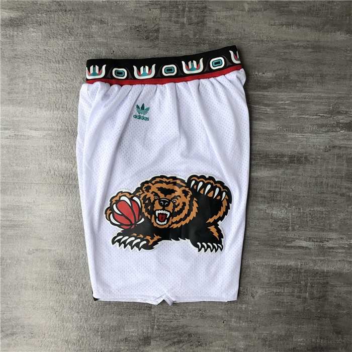 Memphis Grizzlies White Classics NBA Shorts