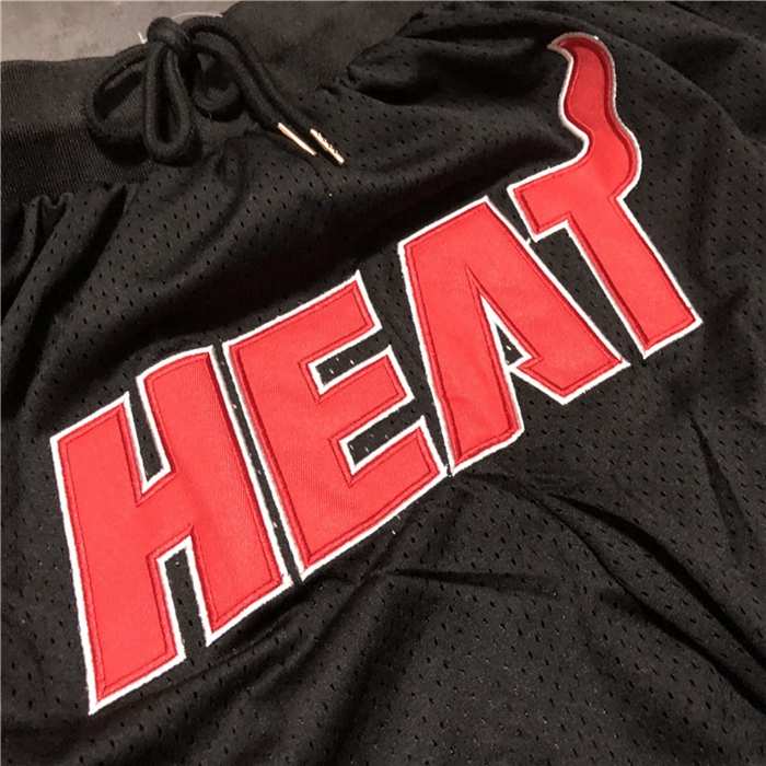 Miami Heat Just Don Black NBA Shorts 02