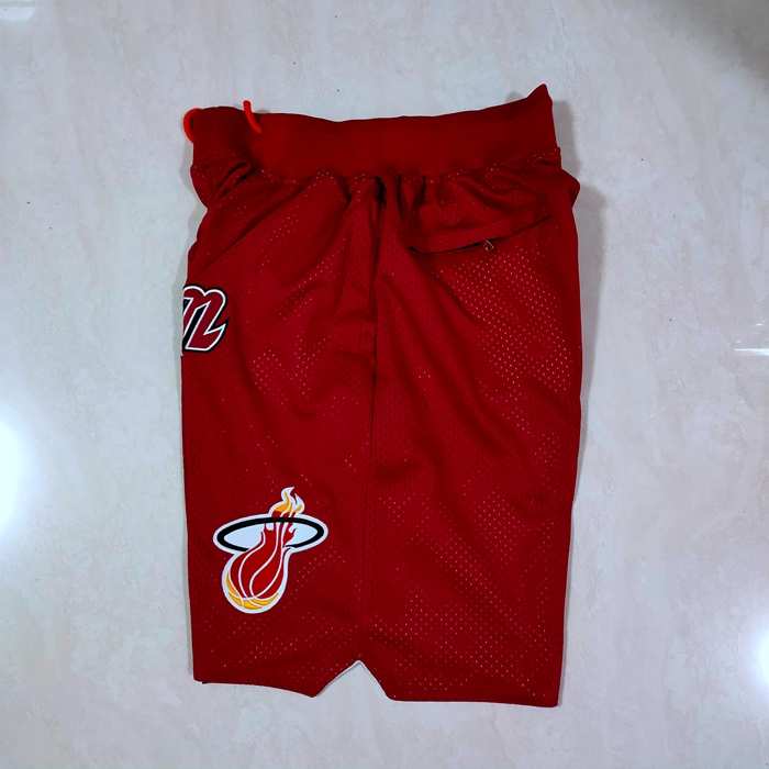 Miami Heat Just Don Red NBA Shorts 02