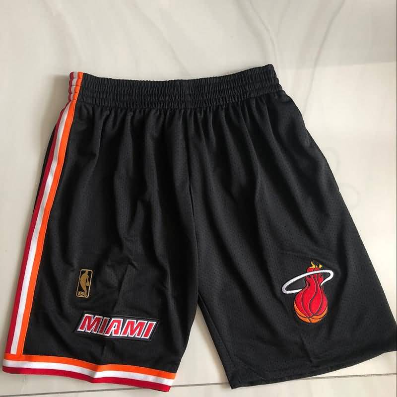Miami Heat Mitchell&Ness Black Basketball Shorts 02
