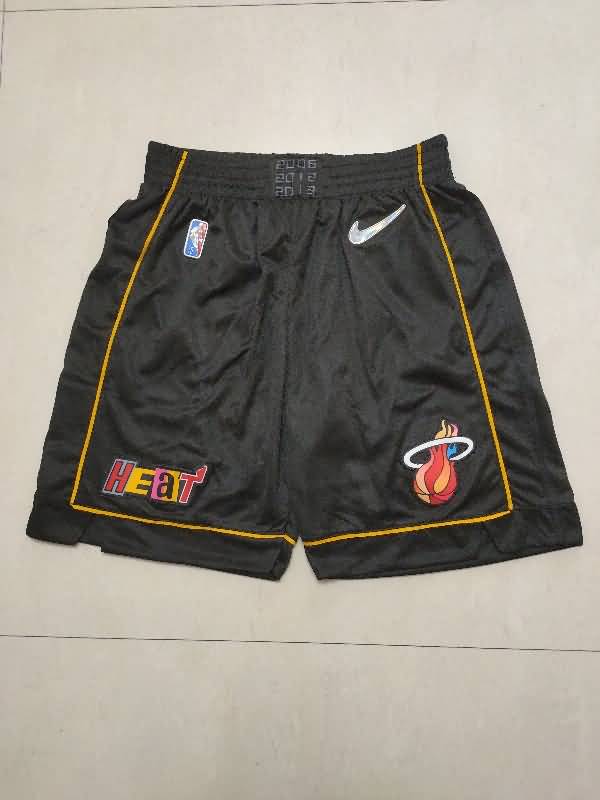 Miami Heat Black Basketball Shorts 02