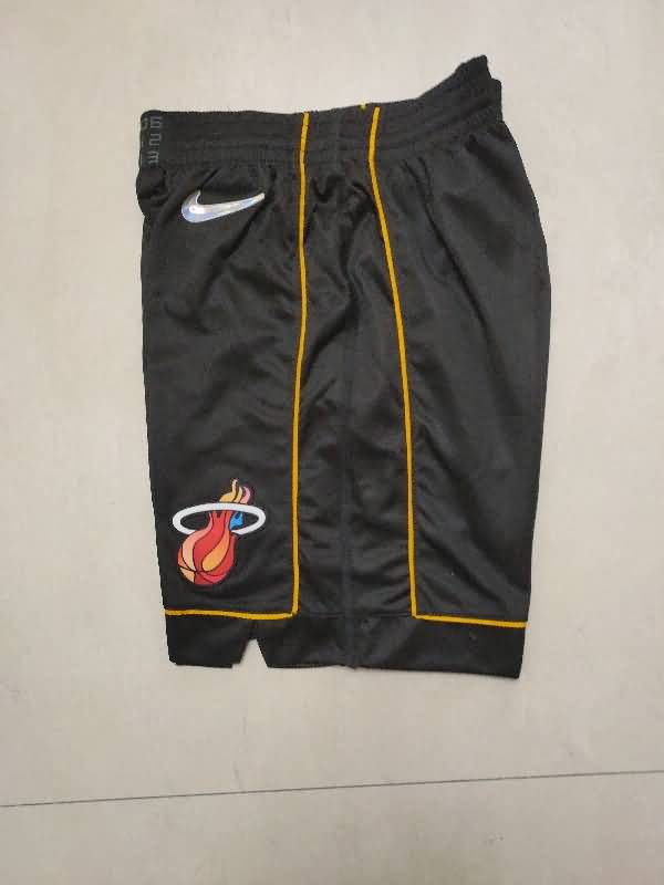 Miami Heat Black Basketball Shorts 02