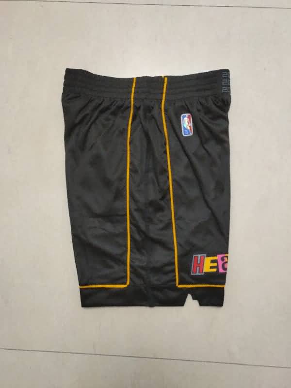 Miami Heat Black Basketball Shorts 02