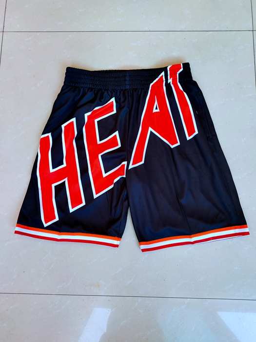 Miami Heat Mitchell&Ness Black NBA Shorts